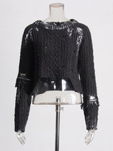 Strickpullover mit Gürtelloch